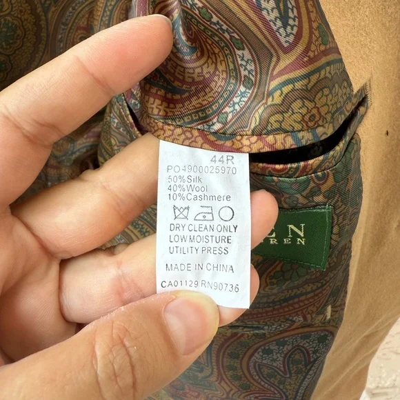 Ralph Lauren Men’s Wool Blazer size 44R - Picture 5 of 10